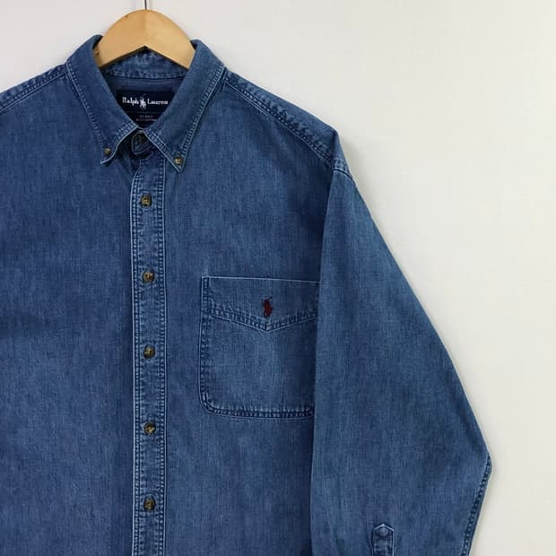 XL 폴로 데님 셔츠