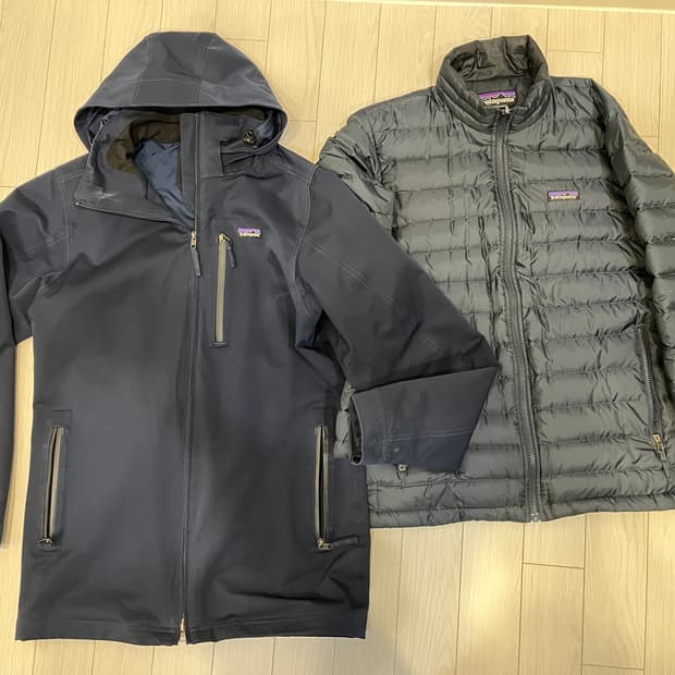 파타고니아 후드 자켓 S 네이비 (내피 포함)