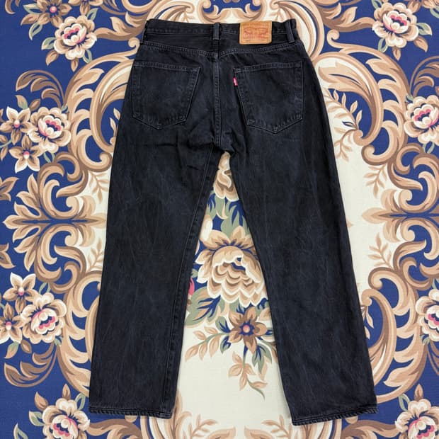(30)리바이스 Levis 501 흑청 데님팬츠(made in usa)