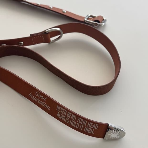 LEATHER NARROW BELT 가죽 좁은 벨트