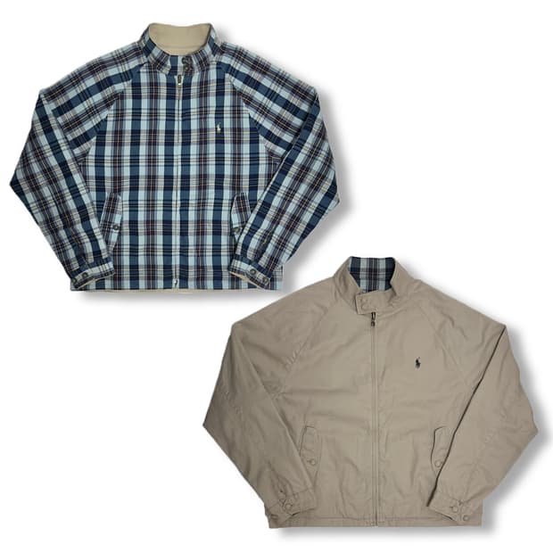 폴로 랄프로렌 리버서블 체크 바라쿠다 자켓