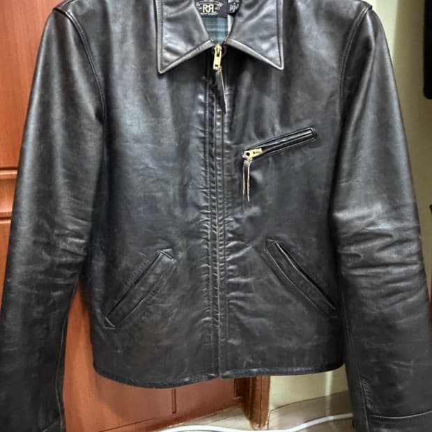 더블알엘 뉴스보이 레더자켓 s 