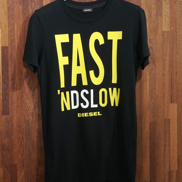 디젤 Fast N Slow 로고 티셔츠