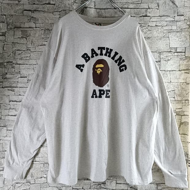 베이프 컬리지 롱슬리브 티셔츠