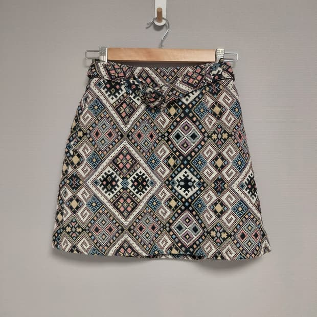 보호시크 자카드 미니스커트