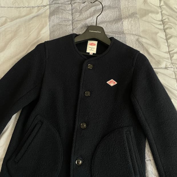 단톤 울 모사 카라리스 (노카라)자켓 여성 36사이즈