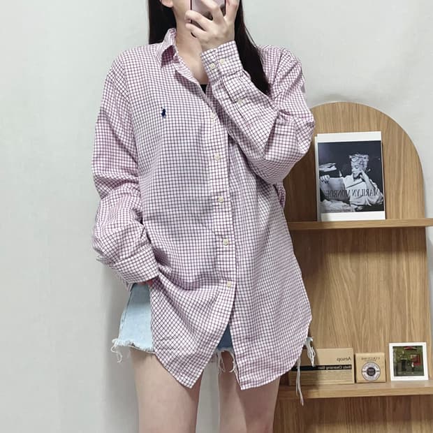 [정품] 폴로 플럼 / 네이비포니 격자 셔츠 [ 15 ]
