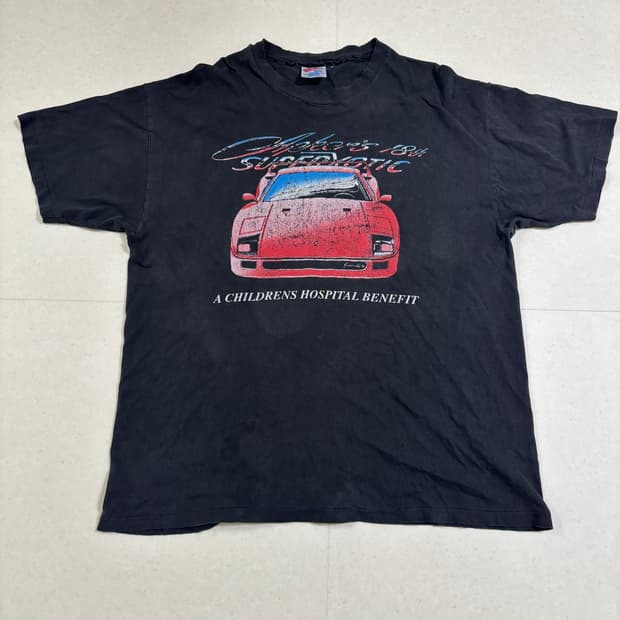 90s 빈티지 페라리 F40 프린팅 티셔츠