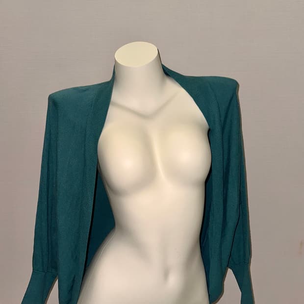 청록 빈티지 가디건