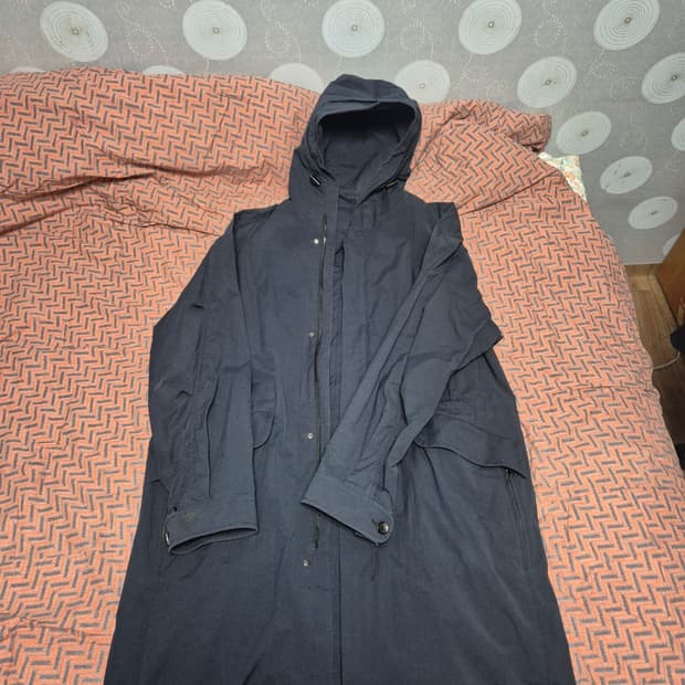 타임옴므 후드 롱 야상점퍼