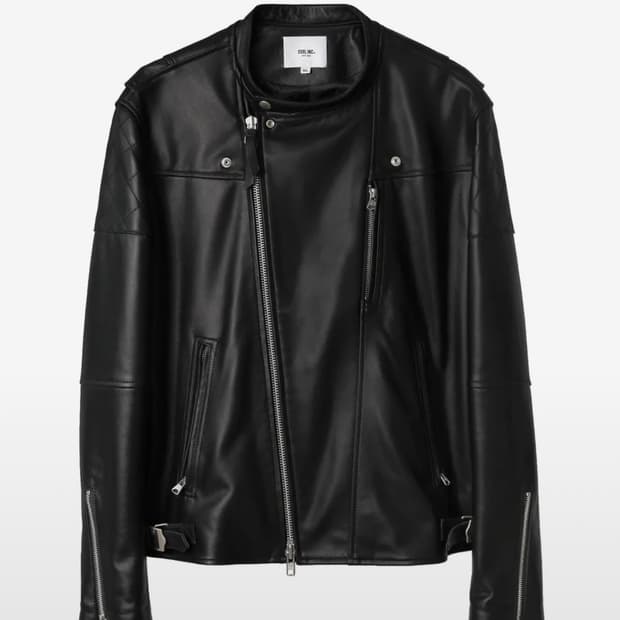 SSRL 에스에스알엘 램스킨 양가죽 논카라 라이더 주우재 자켓