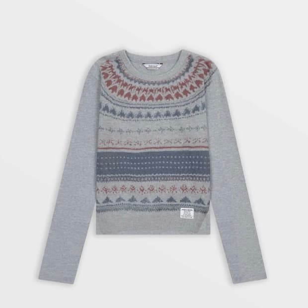 사파리스팟 1/2 컨트리 페이크 코위찬 롱 슬리브 그레이