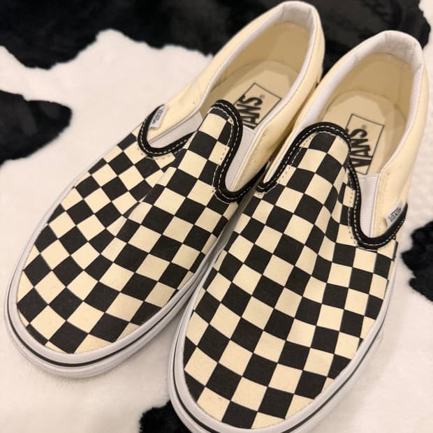 반스 체커보드 슬립온