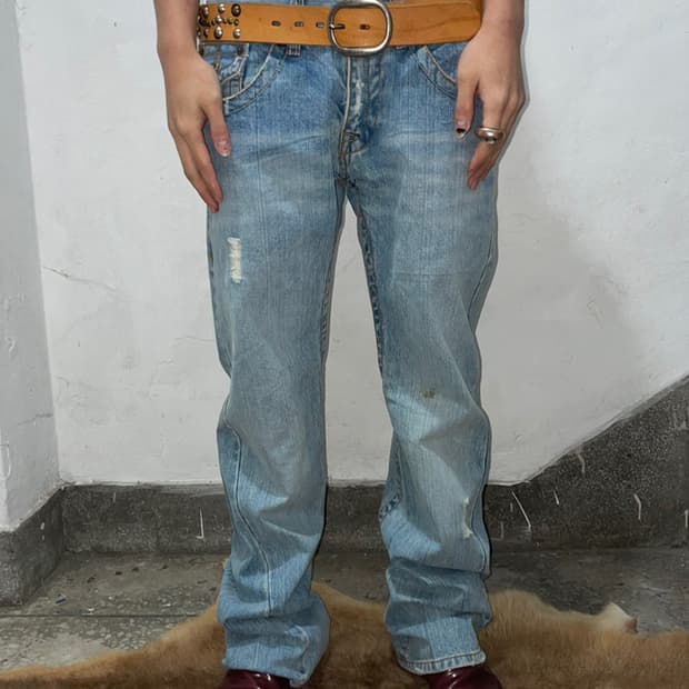 Blue denim pants