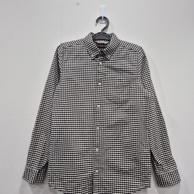Carhartt 칼하트 블랙 화이트 체크 셔츠 남녀공용 XS~S사이즈