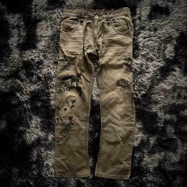 Semantic Design lettering pants