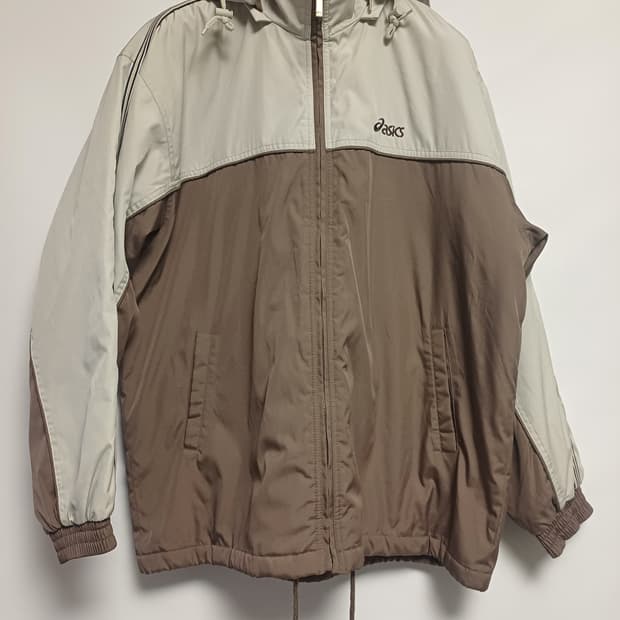 [희귀/90s] ASICS 아카이브 퀼팅 라이닝 투톤 올드스쿨 자켓