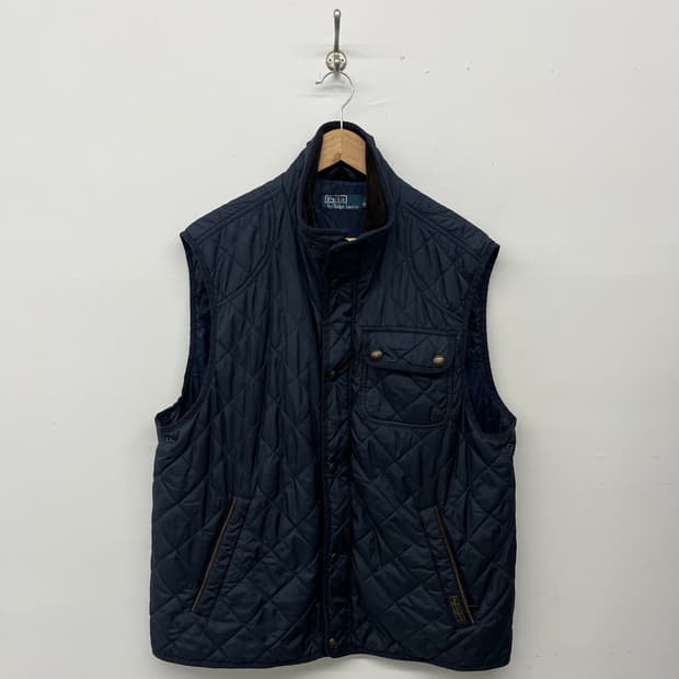 폴로 랄프로렌 네이비 퀼팅 조끼 공용L