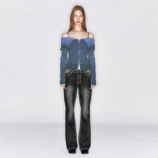 아수라 THICK STITCH JEAN [BLACK]