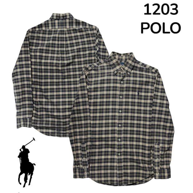 폴로랄프로렌 슬림핏 체크 셔츠 S