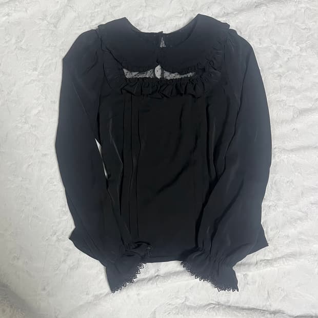 Mars 마즈 시스루 도트 블라우스 갸루 탑 고스로리 양지뢰