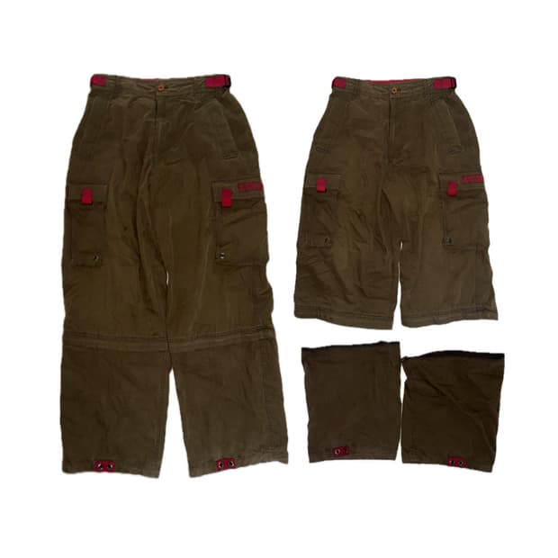 브라운 2way 카고 바지 반바지