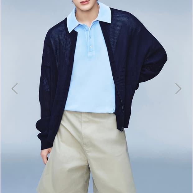 (nct제노 착용)마뗑킴 스몰로고 워싱 피케이 반팔 티셔츠 L사이즈