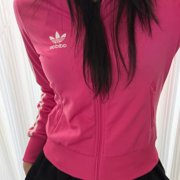 아디다스 파이어버드 핑크 져지 집업 85