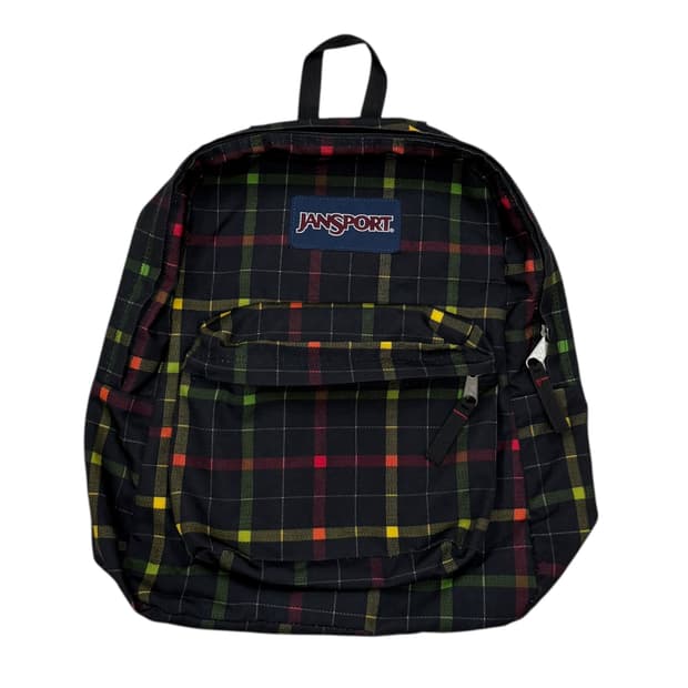 잔스포츠 빈티지 슈퍼브레이크 체크 패턴 백팩 가방