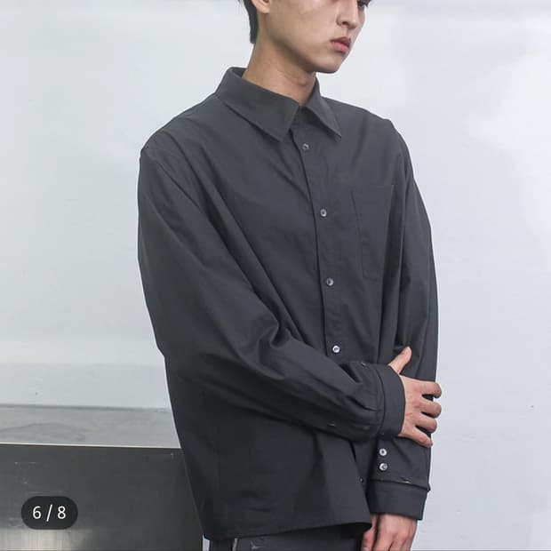 데이콜미 크로스 링크 셔츠 차콜