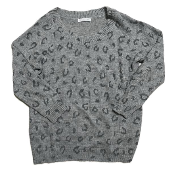 Vintage y2k grey leopard knit