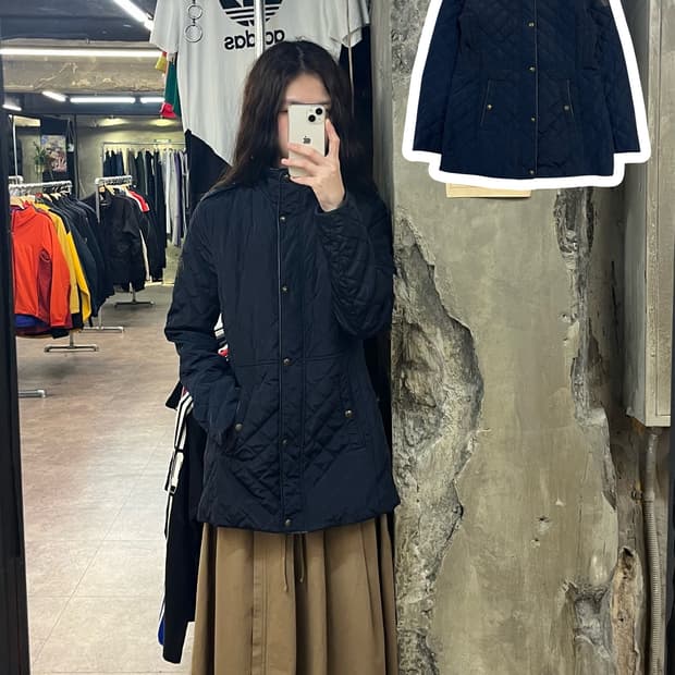 랄프로렌 퀄팅 후드 자켓 네이비 XS  #csz2135