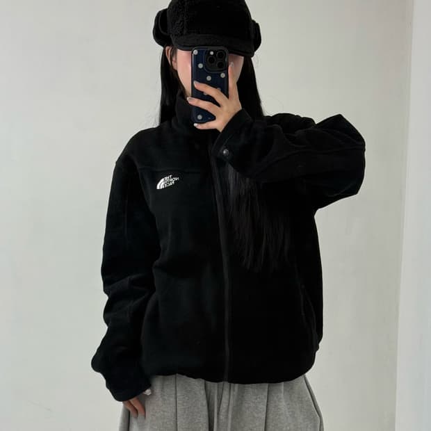 노스페이스 블랙 후리스