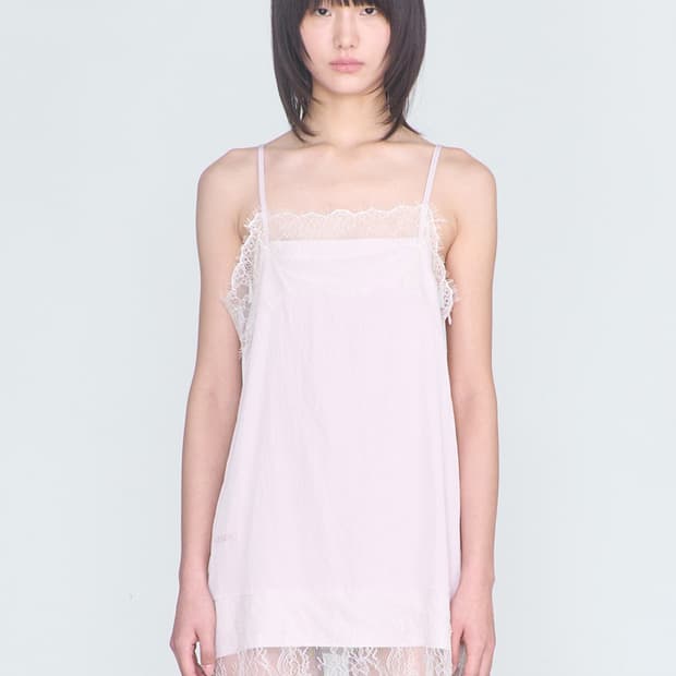 세릭 lace slip dress pink 