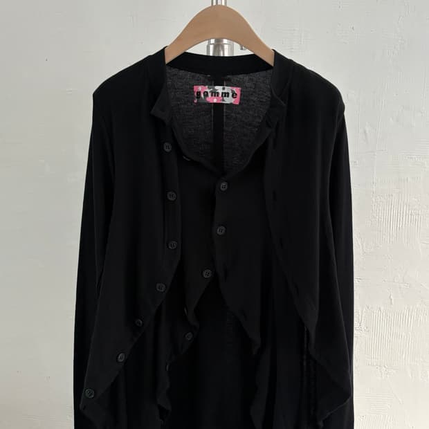 Gomme 고무 버튼 레이어드 가디건