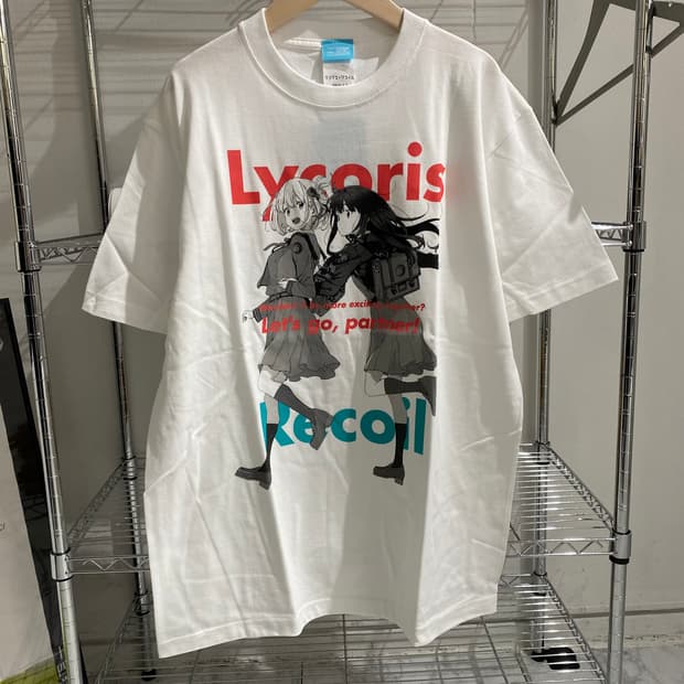 코스파 리코리스 리코일 오피셜 애니메이션 티셔츠