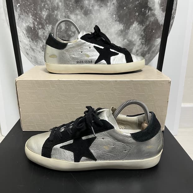 정품 36) 골든구스 실버 블랙 스니커즈 230~235