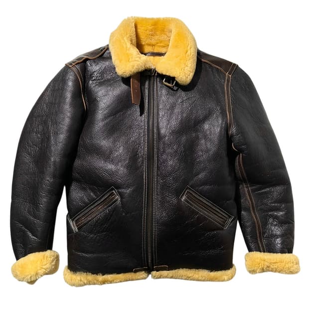 디아프바인 B-3 시어링 홀스하이드 무통 무스탕 봄버 자켓