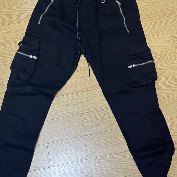 하이퍼데님 블랙카고 조거