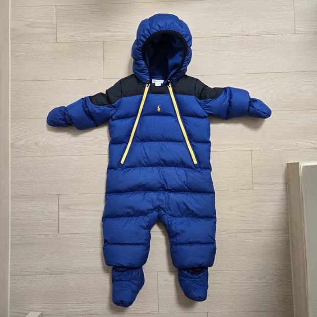 6M 폴로 랄프로렌 베이비 스노우수트 오리털패딩 우주복