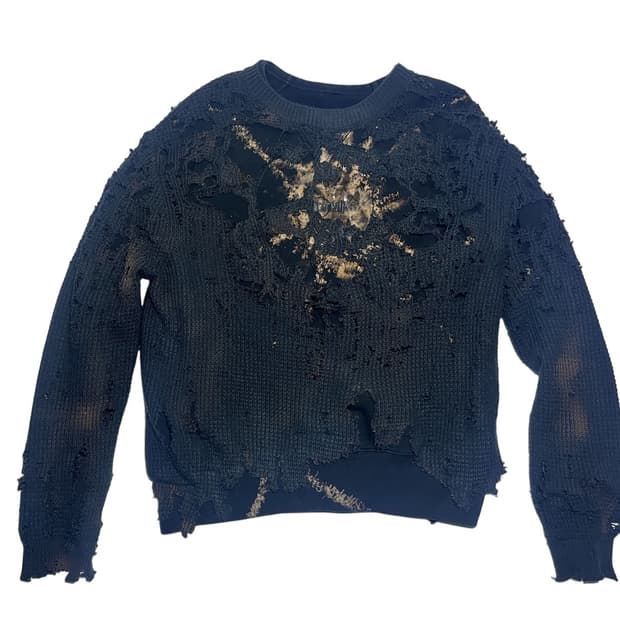 [OS] 빈티지 아카이브 불리 데미지드 레이어드 니트 크루넥