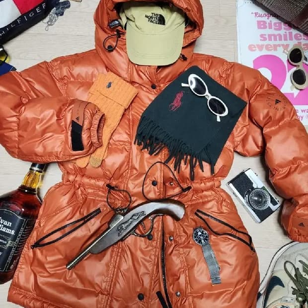(새상품)ADIDAS .스텔라 맥 브릭 패딩 (패딩 조끼 탈착)헤비다운