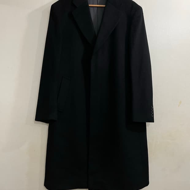 줄리아노 그로쏘니 울 캐시미어 앙고라 코트 블랙