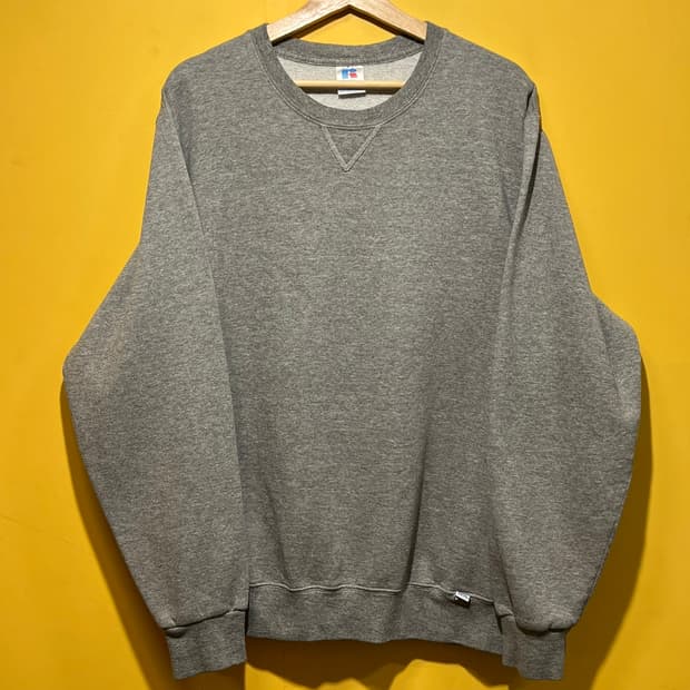 [L] 러셀 애슬레틱 빈티지 무지 맨투맨 헤더그레이 크루넥 스웻셔츠