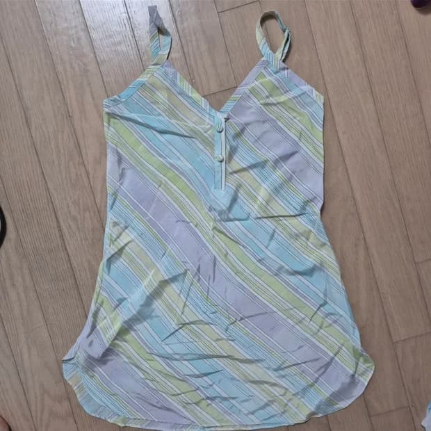 파스텔 사선 스트라이프 슬립