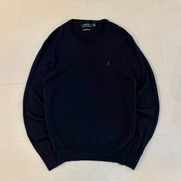 폴로 랄프로렌 메리노 울 니트 네이비