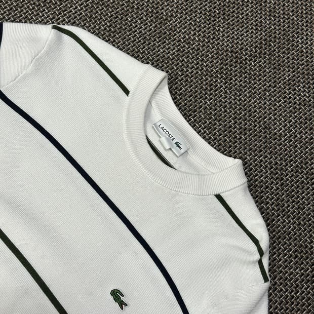 라코스테 스트라이프 니트