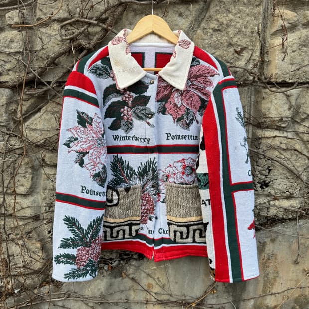 빈티지 usa 미국 블랑켓 러그 업사이클 자켓