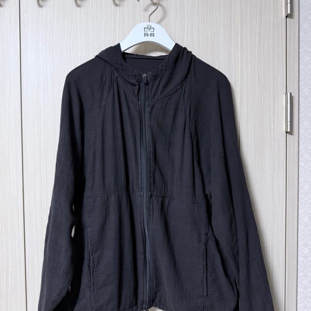 [3]폴리테루 휴먼인덱스 체크후디 파카 블랙