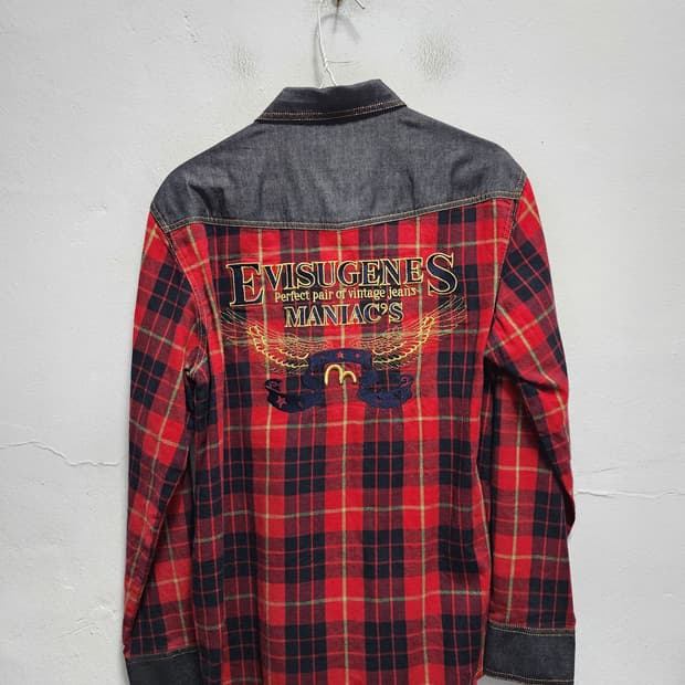 EVISU 에비수 글리터스티치 셔츠